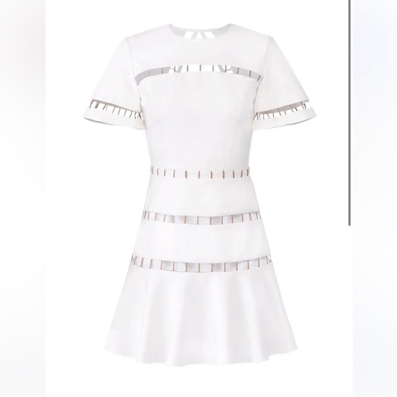 FINDERS KEEPERS TAILSMAN COCKTAIL MINI DRESS XLARGE IVORY LIKE NEW - Picture 8 of 10